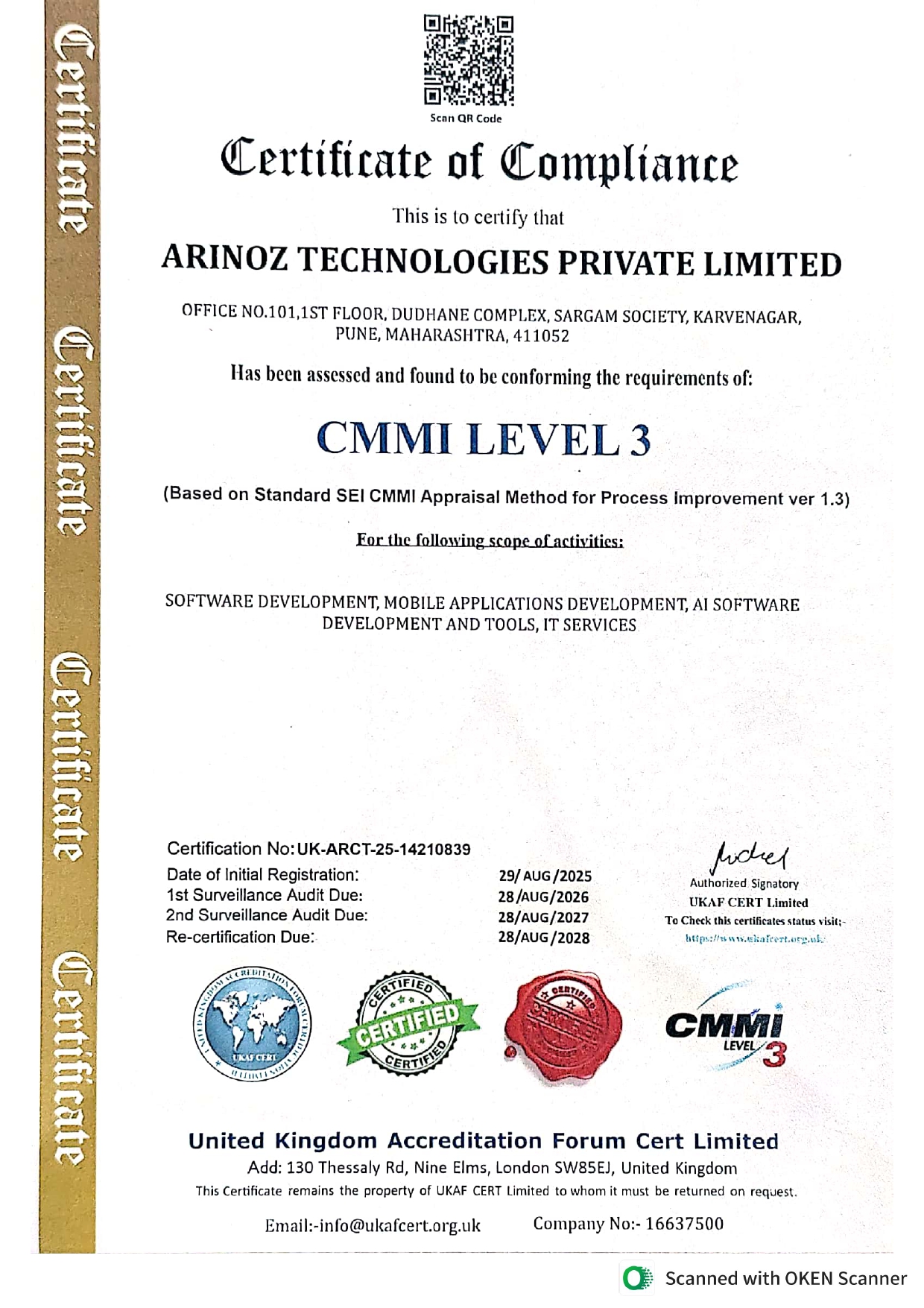 CMMI Level 3 Certification