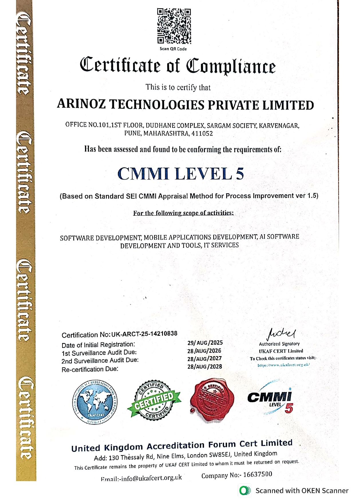 CMMI Level 5 Certification
