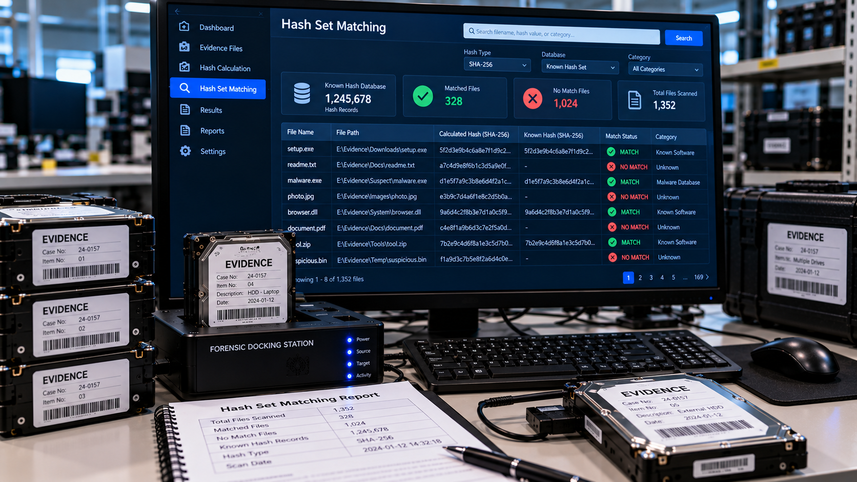 Hash Set Matching